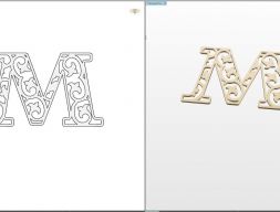 Подвеска с буквой М 3D модель