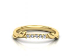 Помолвочное кольцо Leaves Engagement Band Match для помолвочного кольца 4 мм 3D модель