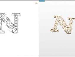 Подвеска с буквой N 3D модель