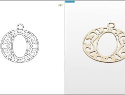 Подвеска с буквой O 3D модель