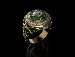 Мужское кольцо Diamond 2 3D модель