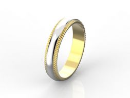 3D модель помолвочного кольца Milgrain