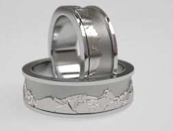 Горы помолвочные кольца 3D модель