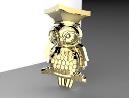 Сова - символ мудрости 3D модель