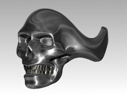 Простое кольцо с черепом 3D модель