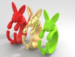 Кольцо кролика 3D модель