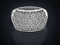 Кольцо с бриллиантовым шаром или пчелой 331 3D модель