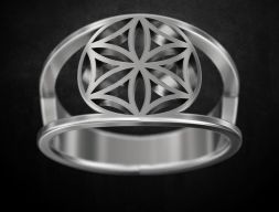 Кольцо с цветком жизни 3D модель