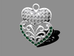 Подвеска Love pave set 3D модель