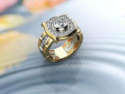 Мужское кольцо Rolex Style 3D модель