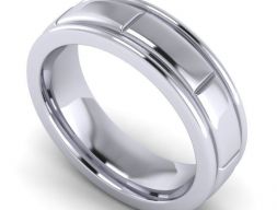 Серебряное помолвочное кольцо в простом стиле 4 3D модель