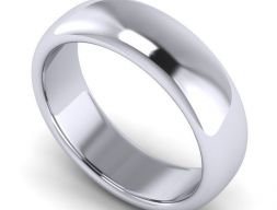 Серебряное помолвочное кольцо в простом стиле 5 3D модель