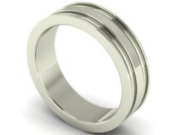 Серебряное помолвочное кольцо 16 3D модель
