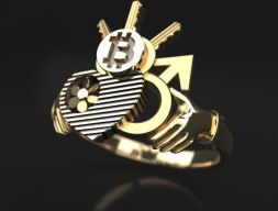 Помолвочное кольцо SteamPunk Claddaz - оригинальная модель для 3D печати