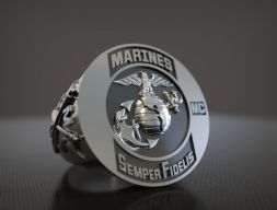 Кольцо морской пехоты Semper Fidelis 3D модель