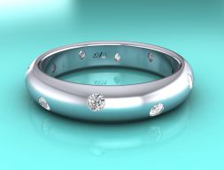 Ювелирное помолвочное кольцо Tiffany ETOILE Большая ширина 3D модель печати