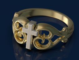 Кольцо Tribal Cross 3D модель