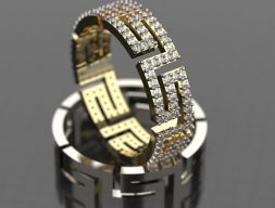 Модель кольца Versace для 3D-печати Модель для 3D-печати