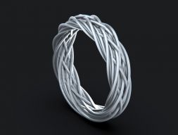 Кольцо свадебное гнездо 3D модель