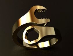 Кольцо с гаечным ключом 3D модель