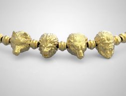 180816 BR Charm Gorilla Lion Bear and Wolf 3D модель