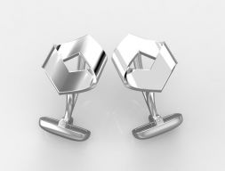 101118 Шестиугольные запонки CL 3 версии Модель для 3D-печати