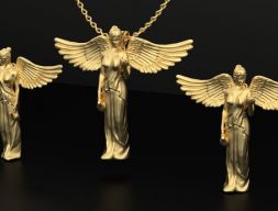 Серьга с подвеской в ​​виде ангела 3D модель