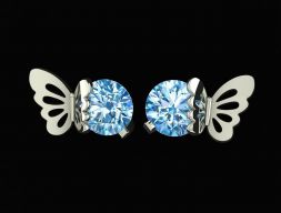 Серьги-гвоздики Baterfly 3D модель
