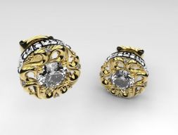 Плетеные серьги 2 3D модель