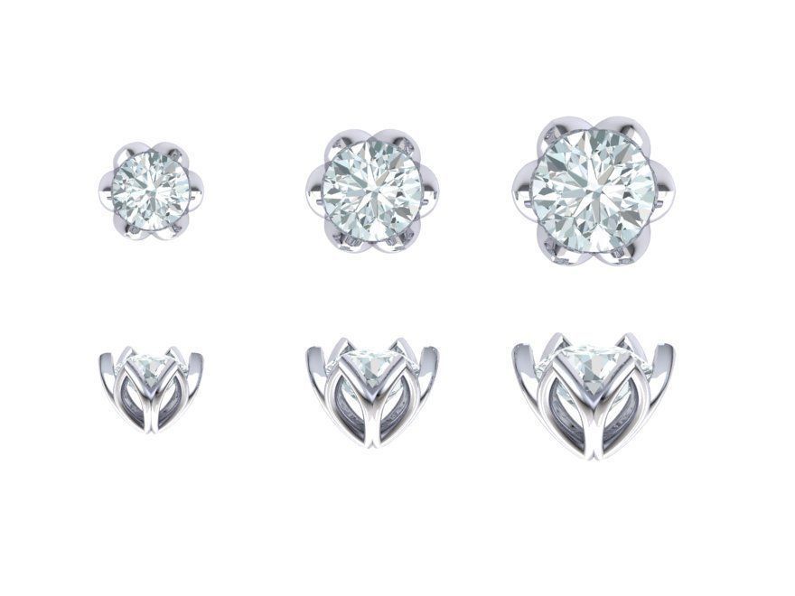 Набор головок Lotus design для модели 3D-печати 6 STONE TYPE