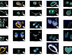 Коллекция- Массовая Микс-0017-3dm с камнями-100 файлов 3D модель