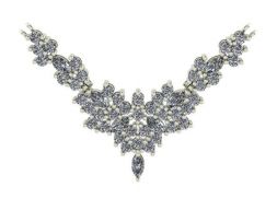 Ювелирное бриллиантовое колье 3D модель