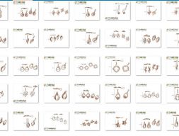 НАБОР СЕРЬГ С ПОДВЕСКАМИ JCD 200 ОПТОВАЯ КОЛЛЕКЦИЯ 2GM LIGHT WT Модель для 3D-печати