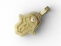 Подвеска в виде руки Hamsa Full Stones 3D модель