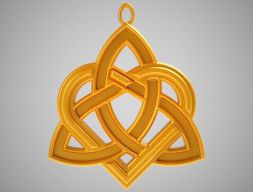 Кельтское ожерелье в виде сердца 3D модель