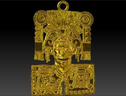 КУЛОН ПЕКТОРАЛЬ PREHISPANICO MEXICANO 3D модель