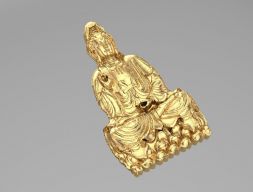 Золотые подвески GuanYin 3D модель