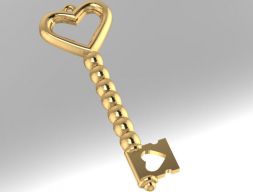 Подвеска Heartkey 3D модель