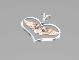 Подвеска Heart Wings 3D модель