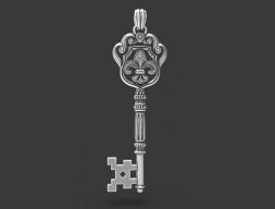 Замысловатая миниатюрная подвеска-ключ 3 3D модель