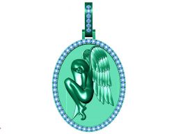 Подвеска Lady Angel 3D модель