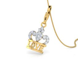 Подвеска Love Crown Charm 3D модель