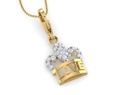 Подвеска Love Crown Charm 3D модель