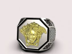 ANILLO VERSACE BRILLANTES 3D модель