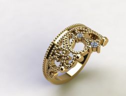Кольцо с короной 3D модель