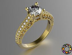 Помолвочное кольцо 3D модель