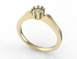 Помолвочное кольцо 40 ВСЕ РАЗМЕРЫ Модель для 3D печати