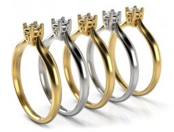 Коллекция помолвочных колец 2 3D модель