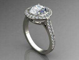 Помолвочные кольца Solitaire Diamond Rings 3D модель