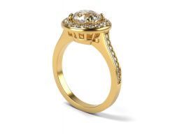 Помолвочное кольцо UniqueD 001 3D модель